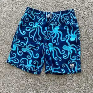 Tom and teddy boys 7/8 octopus swim trunks